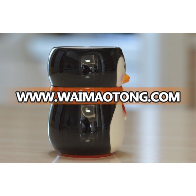 Custom Cute Penguin Shape Ceramic Tumbler Cup