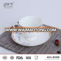 Wholesale superior quality fine bone china ceramic coffe cup with saucers